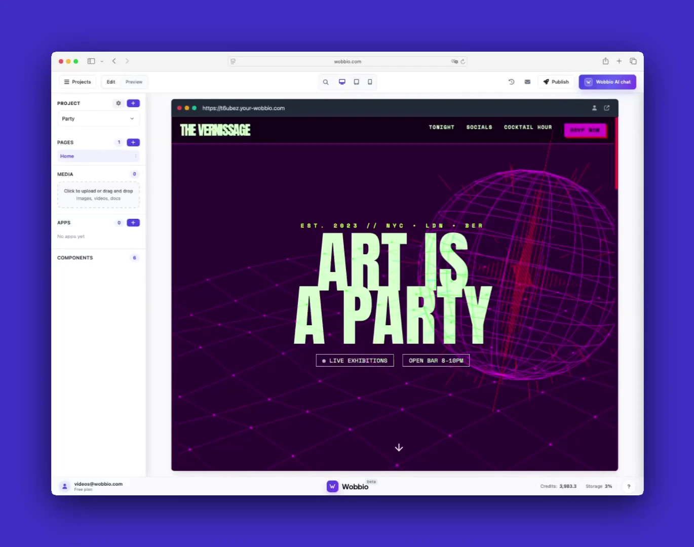 How to use the Wobbio editor interface